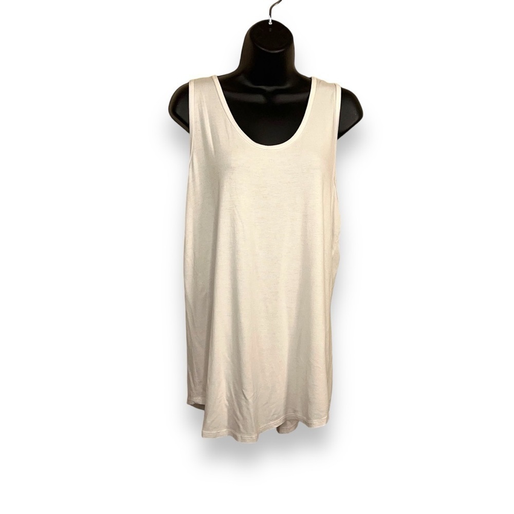 XL LULAROE WHITE TANK TOP STRETCH CLASSIC NEUTRAL SLEEVELESS